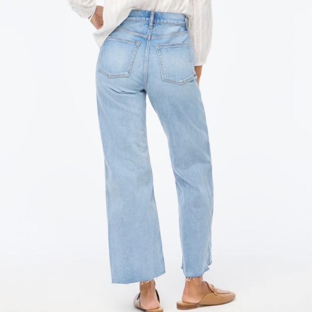 J.Crew Wide-leg Cropped Jeans 27 Spring Storm Wash NWT All-day Stretch BX560 - Picture 2 of 12